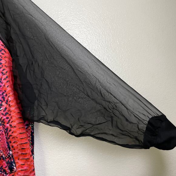 Adidas Originals Snake Mesh Track Jacket Mens Small Multi Full Zip Sheer Sleeves - Picture 6 of 12